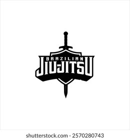 Brazilian Jiu-Jitsu BJJ Martial Arts logo template design vector