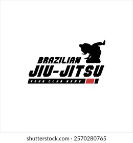 Brazilian Jiu-Jitsu BJJ Martial Arts logo template design vector