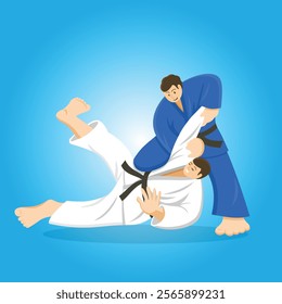 brazilian jiu-jitsu bjj simple logo icon