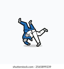 brazilian jiu-jitsu bjj simple logo icon