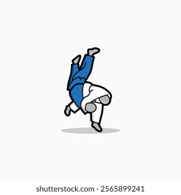 brazilian jiu-jitsu bjj simple logo icon