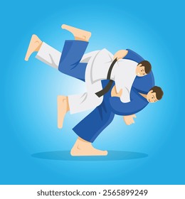 brazilian jiu-jitsu bjj simple logo icon