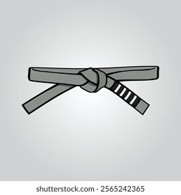 Brazilian jiu-jitsu kids grey belt levels vector design