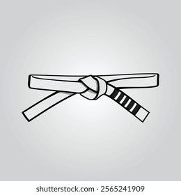 Brazilian jiu-jitsu kids white belt levels vector design