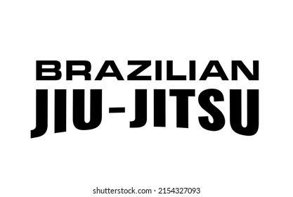 Brazilian Jiu-jitsu text logo. BJJ word mark logotype. Black bjj text on white background