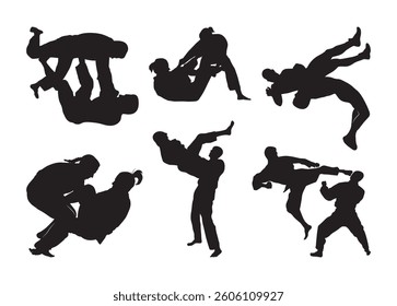 Brazilian jiu-jitsu Vector For Print, Brazilian jiu-jitsu Clipart, Brazilian jiu-jitsu Illustration