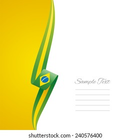 Brazilian left side brochure cover vector