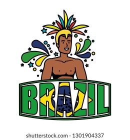 brazilian male dancer with brazil label