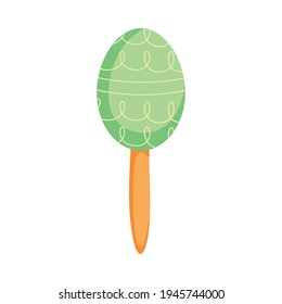 brazilian maraca on white background