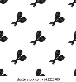 Brazilian maracas icon in black style isolated on white background. Brazil country symbol stock vector illustration.