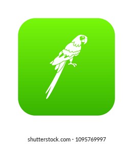 Brazilian parrot icon digital green for any design isolated on white vector illustration