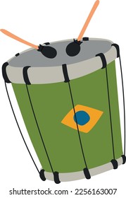 Brazilian percussion instrument called surdo 