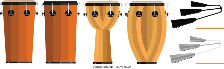 Vector brasileño de Instrumentos de percusión