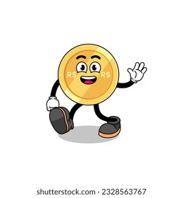 brazilian real cartoon walking , character design