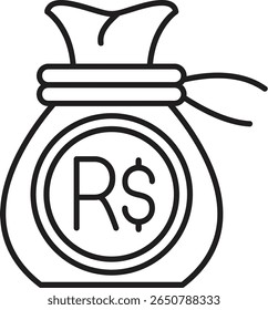 Design de ícone de estilo real brasileiro