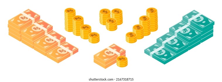 Brazilian Real Money and Coin Bundle Set