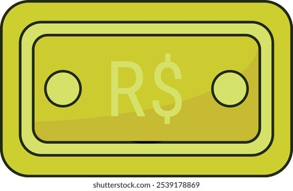 Ícone Nota Real Brasileira Ilustração de Financiamento de Moeda