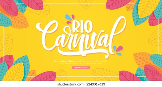 brazilian rio carnival banner design