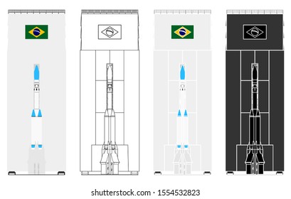 Brazilian rocket project. ...tara Base. Front side.