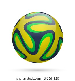 Brazilian soccer ball 2014. Vector illustration.