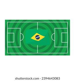 brazilian soccer field vector isolated