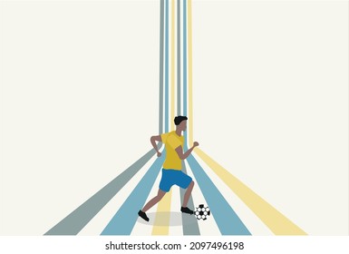 brazilian soccer player retro poster