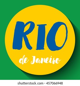 Brazilian Summer Games 2016 background. Rio de Janeiro banner. Vector EPS 10