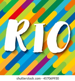 Brazilian Summer Games 2016 background. Rio de Janeiro banner. Vector EPS 10