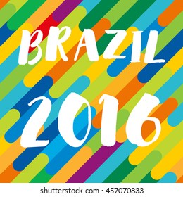 Brazilian Summer Games 2016 background. Vector EPS 10