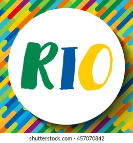 Brazilian Summer Games 2016 background. Rio de Janeiro banner. Vector EPS 10