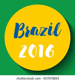 Brazilian Summer Games 2016 background. Vector EPS 10