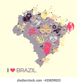 Brazilian thematic print. EPS 10.