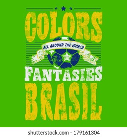 Brazilian themed t shirt printing design 