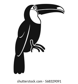 Brazilian toucan icon. Simple illustration of brazilian toucan vector icon for web