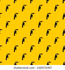 Brazilian toucan pattern seamless vector repeat geometric yellow for any design
