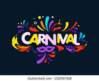 Brazilian traditional carnival concept. Abstract color fireworks 