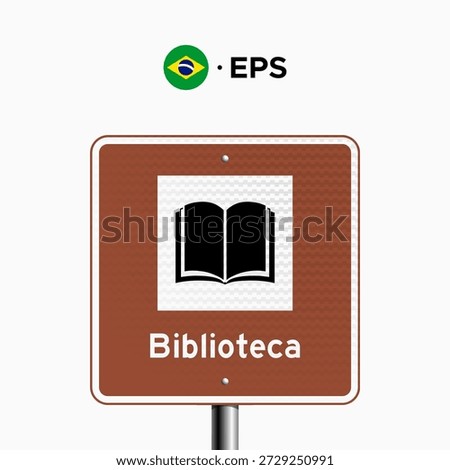 Brazilian Traffic Sign THC-11: vector illustration of a Brazilian traffic sign used to indicate libraries open to the public