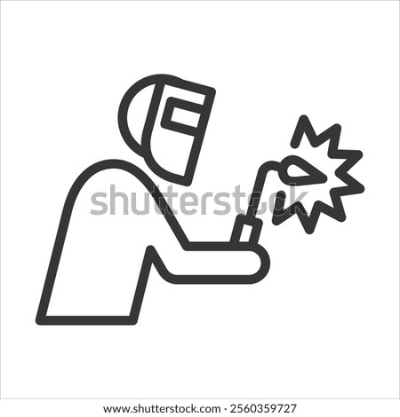 Brazing Outline Icon Vector Illustration