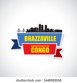 Brazzaville skyline - Republic of the Congo - vector illustration