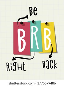 BRB, Abbreviation For Be Right Back