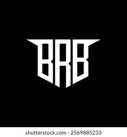 BRB letter logo design with white background in illustrator, vector logo modern alphabet font overlap style, calligraphy designs for logo, Poster, Invitation, etc.