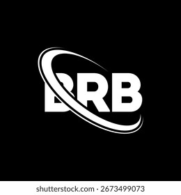 Logotipo de BRB. Carta BRB. B RB diseño del logotipo de la letra. Logotipo de BRB inicial vinculado con el círculo y el logotipo del monograma en mayúsculas. Tipografía BRB para tecnología, negocio y marca inmobiliaria.