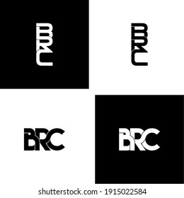 diseño original del logotipo del monograma de la letra brc