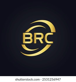 BRC logo. B R C design. White BRC letter. BRC, B R C letter logo design. B R C letter logo design in GOLD,