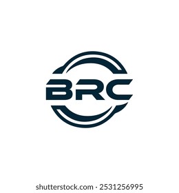 Logotipo do BRC. Projeto B R C. Carta BRC branca. Projeto do logotipo da letra BRC, B R C. B R C letra logotipo design em OURO,