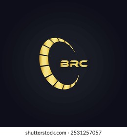 BRC logo. B R C design. White BRC letter. BRC, B R C letter logo design. B R C letter logo design in GOLD,