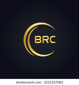 BRC logo. B R C design. White BRC letter. BRC, B R C letter logo design. B R C letter logo design in GOLD,