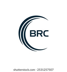 Logotipo do BRC. Projeto B R C. Carta BRC branca. Projeto do logotipo da letra BRC, B R C. B R C letra logotipo design em OURO,