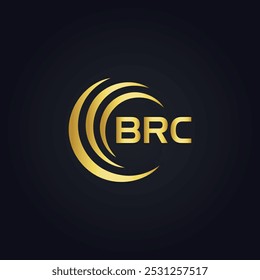 BRC logo. B R C design. White BRC letter. BRC, B R C letter logo design. B R C letter logo design in GOLD,