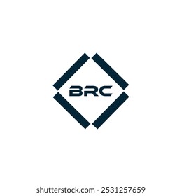 Logotipo do BRC. Projeto B R C. Carta BRC branca. Projeto do logotipo da letra BRC, B R C. B R C letra logotipo design em OURO,